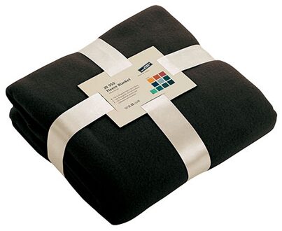 James & Nicholson Fleece deken zwart - Action products