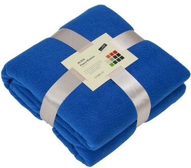 James & Nicholson Fleece woondeken/woonplaid kobaltblauw 130 x 170 cm - Plaids