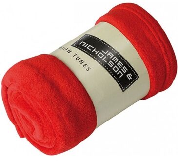 James & Nicholson Fleece woondeken/woonplaid rood 120 x 160 cm - Plaids