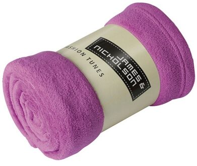 James & Nicholson Microvezel fleece deken paars - Action products