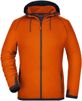 James & Nicholson Oranje dames fleece jasje met capuchon L