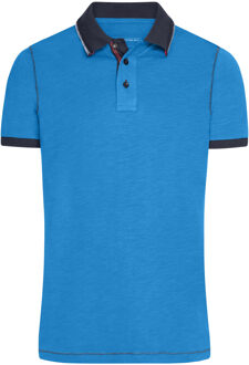 James & Nicholson Urban heren poloshirt blauw 2XL