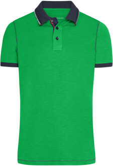 James & Nicholson Urban heren poloshirt groen 2XL