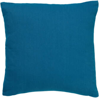 James - Sierkussen Van Katoen Provincial Blue 45x45 Cm - Blauw - Blauw