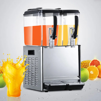 Jamielin Commercial 12L*2Tank Frozen Hot Cold Drink Beverage Milk Juice Machine Fruit Cold Juicer Cold Juice Dispenser Machine