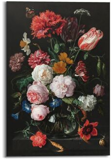 Jan Davidsz de Heem - Stilleven met bloemen - Vaas - Oude Meester - Gouden eeuw - Rijksmuseum- Schilderij 60 x 90 cm