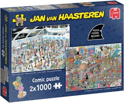 Jan van Haasteren - Geef Ons de Ruimte & Net Als in de Film Puzzel (2x1000 stukjes)