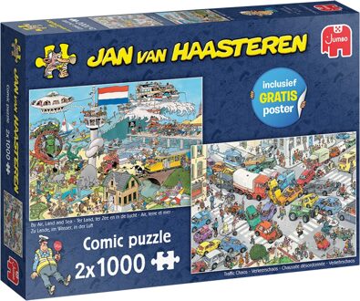 Jan van Haasteren Legpuzzel Traffic Chaos, 2x1000st.