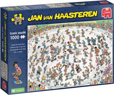 Jan van Haasteren - Skateboarden In De Bowl Puzzel (1000 Stukjes)