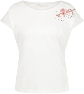 Jane Lushka Biologisch Katoenen Moderne T-Shirt Jane Lushka , White , Dames - M,S,Xs