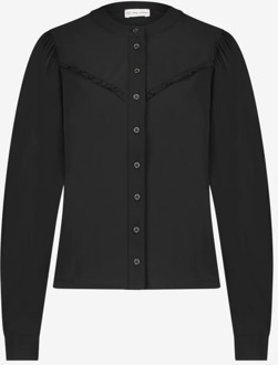Jane Lushka U72322040 dela blouse technical jersey black Zwart - XS
