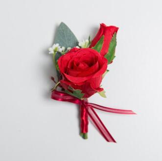 JaneVini Rode Roos Bruid Bruidegom Boutonniere Pak Bruidegom Bloem Bruidsmeisje Bruidsjonkers Pols Bloemen Bruiloft Corsages Noivo Casamento Corsage 2