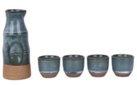 Janpanese Gezondheid Sake Pot Set Geglazuurd Naïef Handgemaakte Handgeschilderd Keramiek Aardewerk Porselein Sake Set Sake Cup Wijn Cup