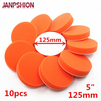 JANPSHION 10 ST 125mm Bruto Polijsten Buffing Pads 5 "platte spons Auto Polijstmachine Schoon waxen Auto verf onderhoud care