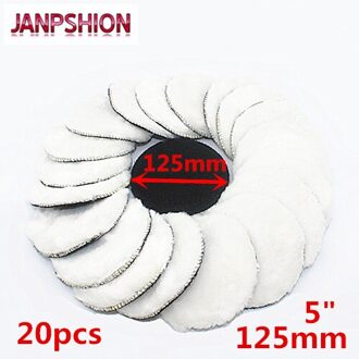 JANPSHION 20 st 125mm auto polijsten pad 5 "inch polish waxen pads Wol Polijstmachine Bonnet autolak Zorg