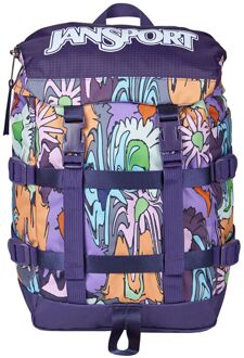 JanSport Mini Skip Pack melted blooms yellow rugzak Geel - H 28 x B 20 x D 12 cm
