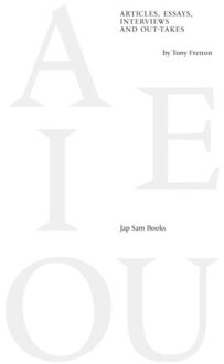 Jap Sam Books Articles, essays, interviews and outtakes - Boek Tony Fretton (9490322709)