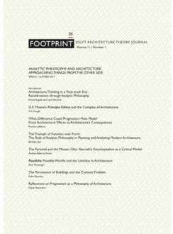 Jap Sam Books Footprint 20 analytic philosophy and architecture / spring/summer 2017 - Boek Jap Sam Books (9490322849)