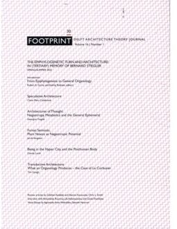 Jap Sam Books Footprint 30. Epiphylogenetic Turn And Architecture - Footprint Journal