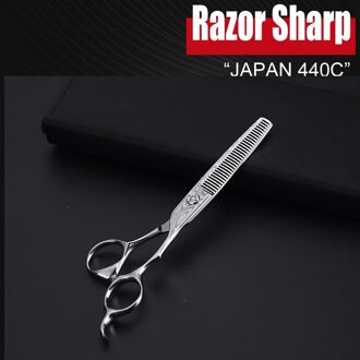 Japan 440C 5.5 & 6 Inch Kappers Schaar Professionele Snijden Dunner Set Kapper Accessoires Winkel Salon Shears 6.0 duim het verdunnen 01