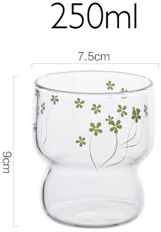 Japan Aardbei Leuke Meisje Glas Cup Transparante Water Cups Student Ontbijt Melk Koffie Hittebestendige Bril gras 250ml