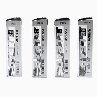 Japan Platinum Super Fijne Hi-Polymeer 0.7Mm 0.5Mm 2B Hb Vulpotlood Leidt 10 Buizen Premium Anti-Kraken Potlood Refill 07mm HB