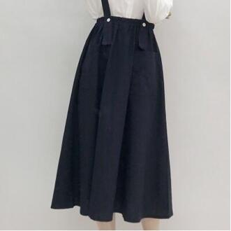 Japan Preppy Stijl Vrouwen Marineblauw Zonnejurk Bretels Zakken Lange Mouwloze Jurk Mori Meisje Elegante Schooluniform Leuke Jurk