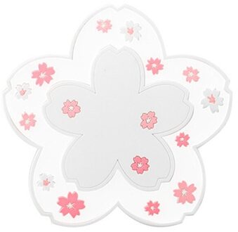 Japan Stijl Cherry Blossom Coaster Warmte Isolatie Pot Pad Tafel Mat Familie Kantoor Anti-Skid Thee Cup Melk Mok koffie Cup Coaster wit Coaste