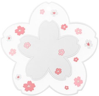 Japan Stijl Cherry Blossom Coaster Warmte Isolatie Pot Pad Tafel Mat Familie Kantoor Anti-Skid Thee Cup Melk Mok koffie Cup Coaster wit Pot pad