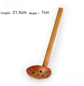 Japan Stijl Lange Hand Houten Lepel Log Servies Pap Lepel Grote Lepel Pollepel Dipper Pot Lepel Vergiet Suits 1