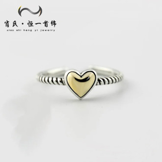 Japan wind s925 sterling silver ring female opening hemp rope-shaped personality creative finger ring handmade fashion jewelry
