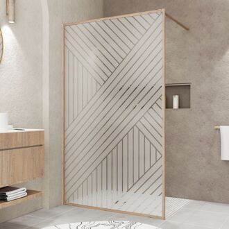 Japandi - Inloop Douchewand -120x200 - Recht Patroon