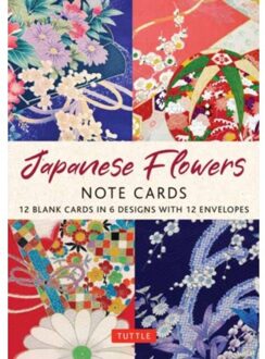 Japanese Flowers, 12 Note Cards: 12 Blank Cards In 6 Lovely Designs (2 Each) With 12 Patterned - Tuttle Studio