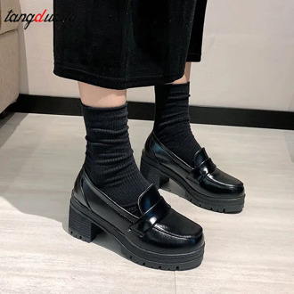 Japanese High School Student Shoes Girly Girl Lolita Shoes Cospaly Shoes JK Uniform Loafers Casual Shoes harajuku vintage shoes