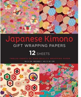 Japanese Kimono Gift Wrapping Papers 12 Sheets