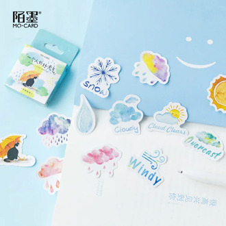 Japanese Paper Small Little Boxes Decorative Travel Weather Journal Diary Girl Stickers Scrapbooking Stationery Items Shool