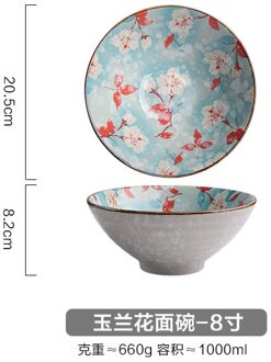 Japanse 8 Inch Creatieve Servies Commerciële Bamboe Hoed Keramische Kom, Huishoudelijke Grote Ramen, Rijst, Noedels, soepkom F