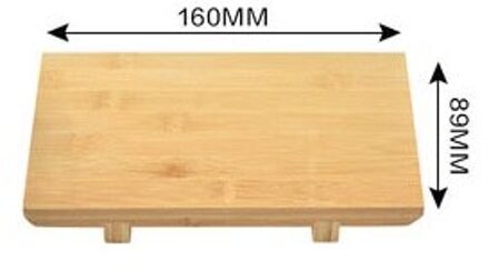Japanse Bamboe Sushi Plaat Keuken Sushi Rechthoek Maker Sushi Sashimi Plaat Schotel Servies Ornament Diner 16x9cm