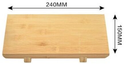 Japanse Bamboe Sushi Plaat Keuken Sushi Rechthoek Maker Sushi Sashimi Plaat Schotel Servies Ornament Diner 24x15cm