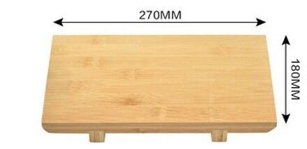 Japanse Bamboe Sushi Plaat Keuken Sushi Rechthoek Maker Sushi Sashimi Plaat Schotel Servies Ornament Diner 27x18cm