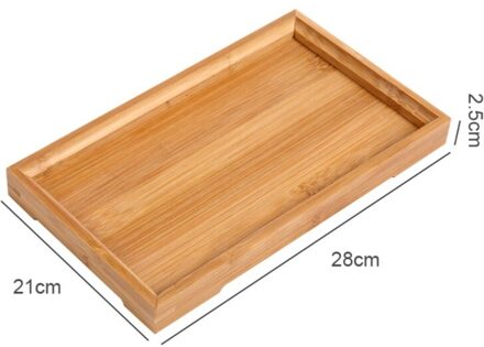 Japanse Bamboe Vierkante Voedsel Lade Massief Hout Thee Set Lade Thuis Ontbijt Lade Taart Lade Bloempot Bonsai Tuinieren Houder 2