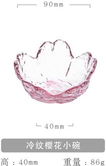 Japanse Bloemblaadje Kom Plaat Crystal Glas Schotel Dessert Slakom Bestek Set T3