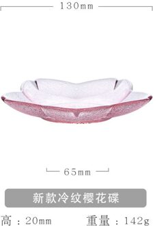 Japanse Bloemblaadje Kom Plaat Crystal Glas Schotel Dessert Slakom Bestek Set T4