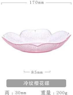 Japanse Bloemblaadje Kom Plaat Crystal Glas Schotel Dessert Slakom Bestek Set T5