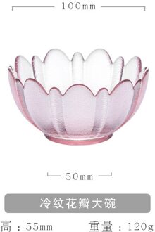 Japanse Bloemblaadje Kom Plaat Crystal Glas Schotel Dessert Slakom Bestek Set T6