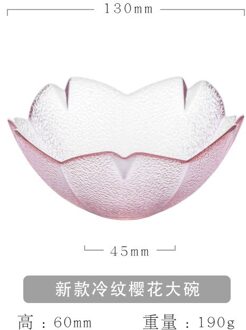 Japanse Bloemblaadje Kom Plaat Crystal Glas Schotel Dessert Slakom Bestek Set T7