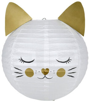 Japanse bol lampion - Kat/Poes thema - D35 cm - Sint Maarten lampion - Tuinfeest - Versiering