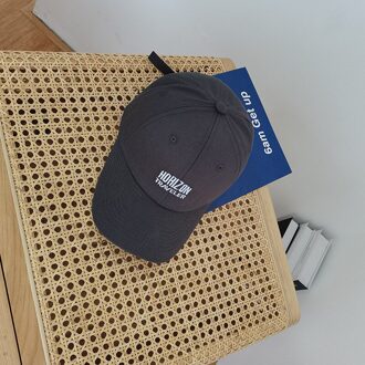 Japanse Brief Borduurwerk Zon Baseball Hoeden Vrouwen Trend Zonnebrandcrème Koreaanse Ins Casual Outdoor Hoed Paar Strand Cap Grijs