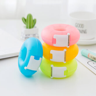 Japanse Briefpapier Kleurrijke Donut Masking Tape Cutter Washi Tape Organizer Cutter Kantoor Tape Dispenser Levert