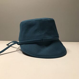 Japanse Casual Vrouwen Bekken Hoed Zomer Visser Hoed Grote Rand Strand Zonnehoed Zonnehoed Mode Zonnehoed leisure marine blauw